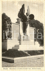 Cartolina originale da collezione 1935 ca OVADA TO Monumento Caduti dello scultore Andrea CAMPI Cartolina FP NV 1