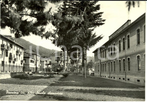 Cartolina originale da collezione 1963 PAESANA CN Veduta delle SCUOLE ELEMENTARI Cartolina FG VG 1