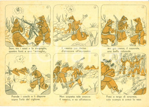 Cartolina originale da collezione 1943 WW2 PROPAGANDA BELLICA La beffa del caporale Cartolina a fumetti FG VG 1
