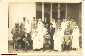 Cartolina originale da collezione 1916 WW1 Alessandria Ospedale Croce Rossa Giosué Carducci  Feriti e Crocerossine 1