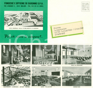 Materiale pubblicitario d’epoca 1968 MILANO Fonderie di SARONNO Riscaldamento DRAVO 1