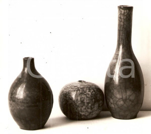 Fotografia d epoca originale 1936 MILANO Mostra del giocattolo  Vasi in ceramica Fotografia 1