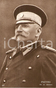 Cartolina originale da collezione 1930 ca PIETRO I DI SERBIA Ritratto del sovrano *Cartolina FP NV 1