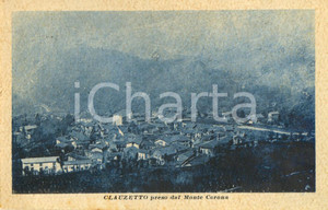 Cartolina originale da collezione 1921 CLAUZETTO PN Veduta del paese dal monte CORONA Cartolina FP VG 1
