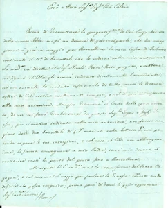 Autografo originale 1806 MADRID Principessa ASTURIE vomita sangue AUTOGRAFO Giovanni Battista FINI 1
