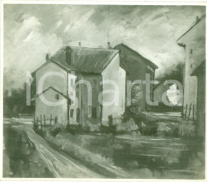 Fotografia d epoca originale 1933 MOSTRE D ARTE Leonardo SPREAFICO Paesaggio Fotografia coeva del quadro 1