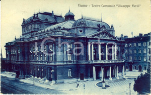 Cartolina originale da collezione 1929 FIUME (ISTRIA) Teatro comunale Giuseppe VERDI *Cartolina FP VG 1