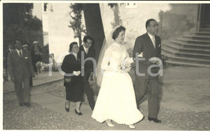 Fotografia d epoca originale 1940 ca GENOVA Coppia di sposi  famiglia TORIGGIA Foto cartolina METVAN 1