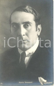 Cartolina originale da collezione 1930 ca CINEMA Mario BONNARD Ritratto fotografico attore Cartolina FP NV 1