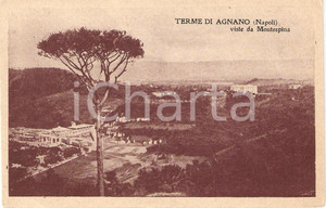 Cartolina originale da collezione 1925 ca AGNANO NA Terme viste da Parco MONTESPINA Panorama Cartolina FP NV 1