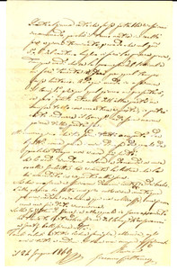 Manoscritto, lettera originale 1869 VARESE Giacomo CATTANEO al cugino Giuseppe SPERONI in merito a una causa 1