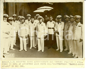 Fotografia d epoca originale 1939 ROMA Antonio Stefano BENNI alle prove dell elettrotreno NAPOLIROMAMILANO 1