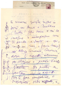 Autografo originale 1949 MILANO Aurelio CANDIAN in attesa di un amico a Cervinia Autografo 1