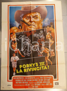 Materiale cinematografico d’epoca 1985 PORKY S III LA RIVINCITA Dan MONAHAN Wyatt KNIGHT Manifesto 100x140 cm 1