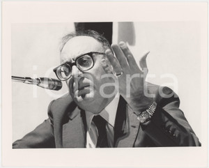 Fotografia d epoca originale 1985 ca PARTITO SOCIALISTA Rino FORMICA Politico PSI Foto 25x20 cm 8 1