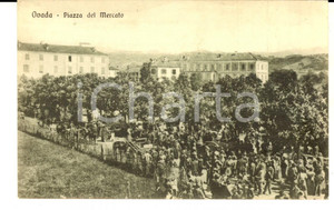 Cartolina originale da collezione 1920 ca OVADA AL Piazza del Mercato Cartolina ANIMATISSIMA FP NV RARA 1