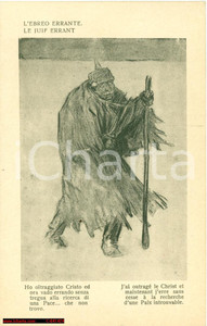 Cartolina originale da collezione 1917 L EBREO ERRANTE Cartolina illustrata satirica FP 1