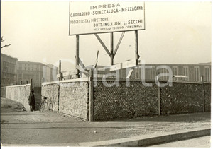 Fotografia d epoca originale 1938 MILANO Cantiere GARBARINO SCIACCALUGA per costruzione Casa del Mutilato 1