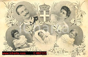 Cartolina originale da collezione 1905 RITRATTI SAVOIA Famiglia Reale Italiana - Cartolina FP VG 1