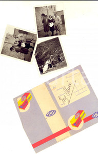 Fotografia d epoca originale 1939 AREA LOMBARDA Ing. OLMI in visita in montagna Lotto 3 foto VINTAGE 6x6 cm 1