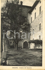 Cartolina originale da collezione 1936 ANGERA VA Veduta dell interno della Rocca Cartolina postale FP VG 1