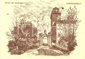 Cartolina originale da collezione 1969 MONTECASTELLO AL MONFERRATO Veduta del castello Cartolina postale FG VG 1
