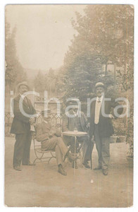 1910 MONTECATINI TERME - Gruppo di quattro amici - Foto GOIORANI 9x14 cm