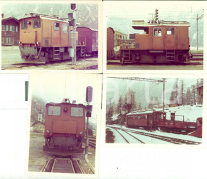 Fotografia d epoca originale 1975 ca SVIZZERA RhÃ¤tische Bahn Locomotiva 75 Lotto 4 fotografie 1