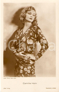 Cartolina originale da collezione 1930 ca CINEMA Attrice Camilla HORN Ritratto Cartolina FP NV 1