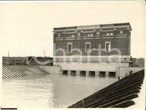 Fotografia d'epoca originale 1920 BORETTO (RE) Costruzione chiavica a FROLDO CROCE 1