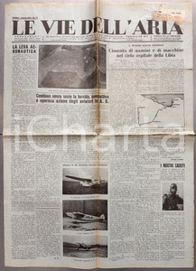 Giornale, rivista storica 1936 LE VIE DELL'ARIA Piloti e aerei secondo raduno SAHARA *Giornale 1