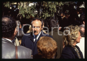 35mm vintage slide* 1986 MILANO Enio SINDONA al funerale di Michele SINDONA (5)
