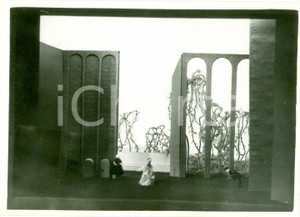 Fotografia d epoca originale 1938 MILANO ACCADEMIA DI BRERA Scenografie per inaugurazione anno accademico 1