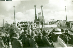 Fotografia d epoca originale 1936 MOGADISCIO SOMALIA AOI Esercito coloniale celebrazione del XXIII MARZO 1