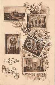 Cartolina originale da collezione 1924 PADOVA Vedutine Basilica SANT ANTONIO Illustrata Cartolina FG VG 1