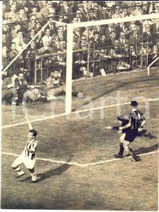 1960 ca CALCIO SERIE A JUVENTUS Goal di Giampiero BONIPERTI (?) *Foto 18x24 cm