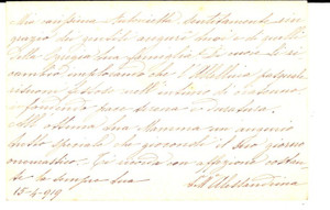 Documento originale, autentico 1919 MILANO Istituto ORSOLINE Biglietto suor Maria Alessandrina a un allieva 1