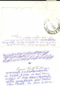 Autografo originale 1960 ca Biglietto da visita di Eugenia PINELLI GENTILE Autografo 1