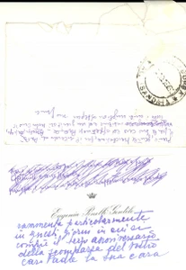 Autografo originale 1960 ca Biglietto da visita di Eugenia PINELLI GENTILE Autografo 1