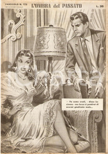 Giornale, rivista storica 1956 OMBRA DEL PASSATO Jean DE VALLORBE Donna fuma con sensualità Fascicolo 173 1