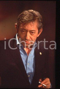 Fotografia d epoca originale 35mm vintage slide 1990 ca MUSIC Portrait of French musician Serge GAINSBOURG 6 1