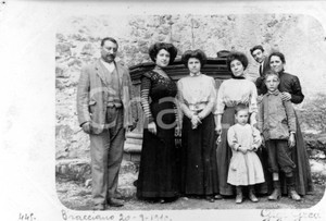 1910 BRACCIANO (RM) Ritratto di famiglia borghese * Foto cartolina NV 
