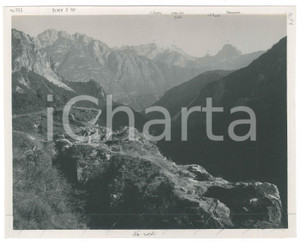 Fotografia d epoca originale 1940 ca DOLOMITI Gruppo del Duranno  Cima dei Preti da VALLE DI CADORE Foto 1