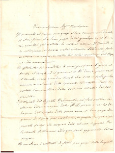 Manoscritto, lettera originale 1854 VALLO DI DIANO Accconodi al Casino per marchesa Geronima DE MARI Lettera 1