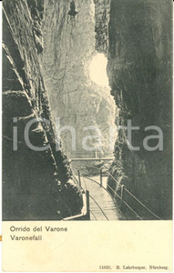 Cartolina originale da collezione 1905 RIVA DEL GARDA (TN) Orrido del VARONE - VARONEFALL *Cartolina FP VG 1