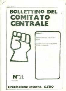 Oggetto da collezione cartaceo 1980 BOLLETTINO COMITATO CENTRALE Lotta operai FIAT esempio per tutti 1