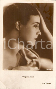 Cartolina originale da collezione 1931 CINEMA Attrice Virginia VALLI Ritratto con orecchino Cartolina FP 1
