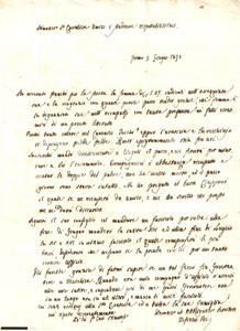 Autografo originale 1850 FERMO Lettera Zeffirino RE - Premura per un povero letterato *Autografo 1