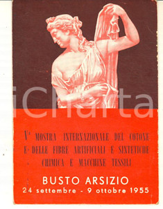 Oggetto da collezione cartaceo 1955 BUSTO ARZIZIO V Mostra Internazionale del Cotone e delle Fibre  Tessera 1