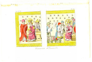 Stampa, bozzetto originale 1830 Coronazione di Enrico Re Inc. Antonio SERANTONI 1